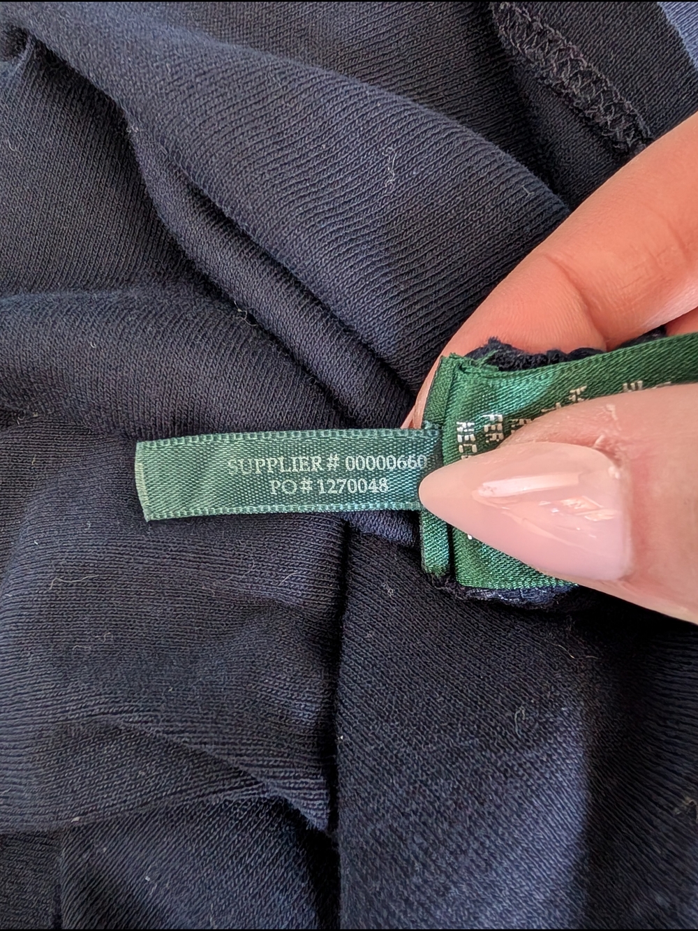 Ralph Lauren Navy Blue 100% Cotton Turtleneck | Small Petite (P/P) - Picture 6 of 7